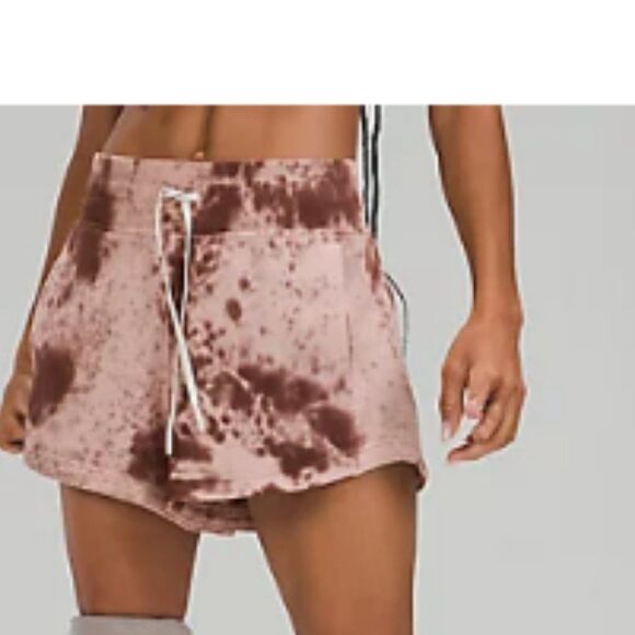 NWT LULULEMON Inner Glow High-Rise Short Size 4  Marble Dye Silky French terry - Picture 6 of 7